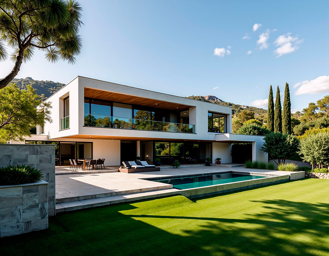 Alberca infinita con vista panorámica