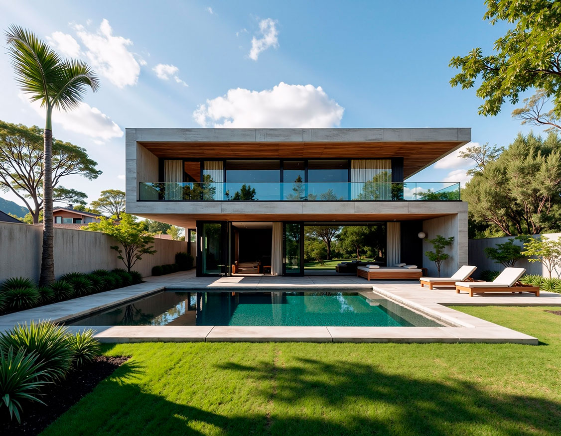 Alberca infinita con vista panorámica